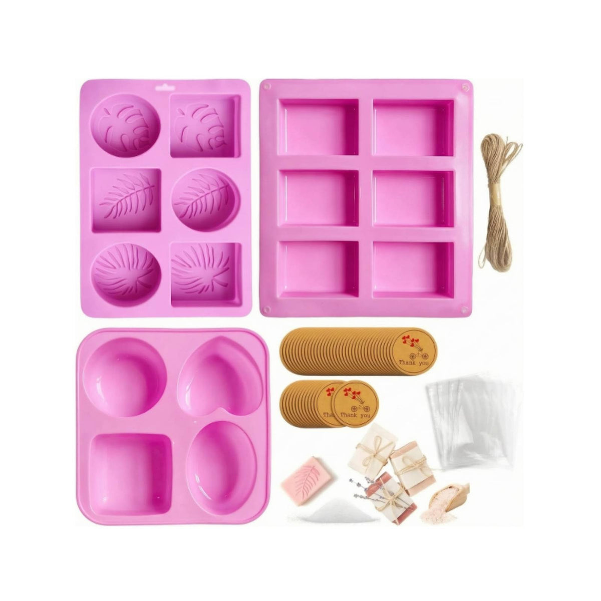 3 Pieces 3-Piece Soap Form Kit Easy to Clean Craft Supply Long-Lasting