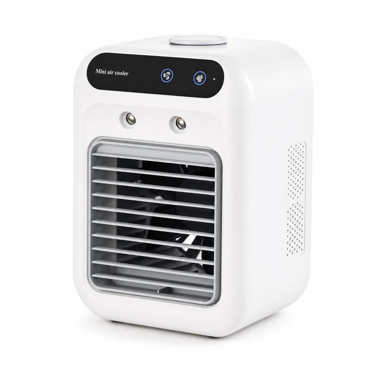Mini Air Cooler Rechargeable Desktop Air Conditioner 2-Speed for Bedside Table