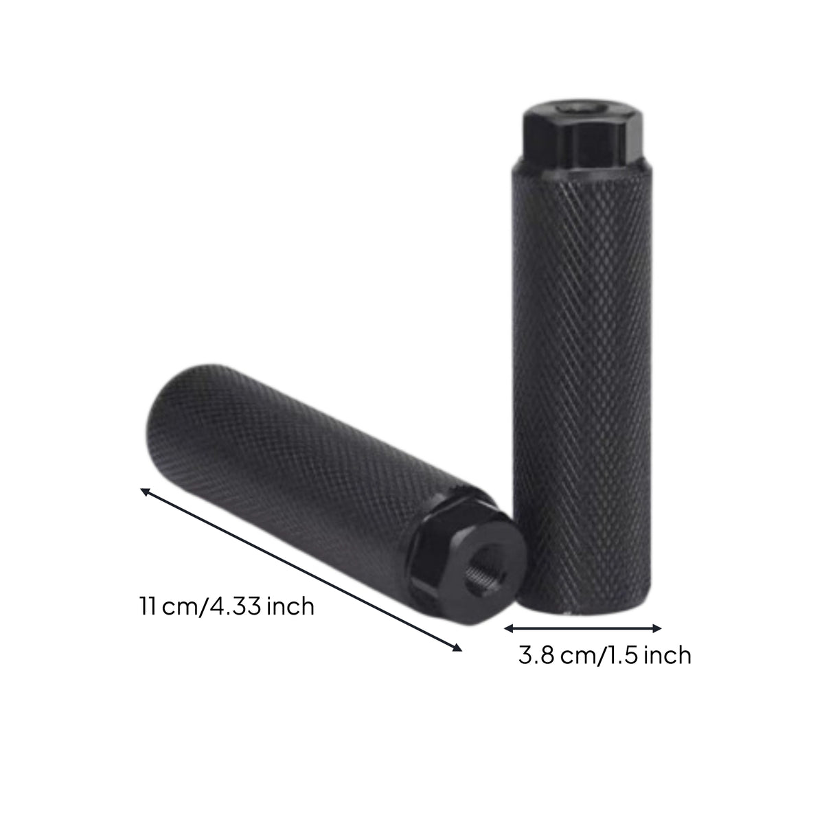 Knurled Rear Axle Foot Pegs Textured Axle Pegs Cylindrical Anti-Skid for Mountain Bikes