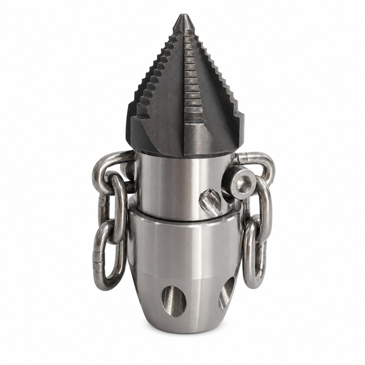 Rotating Sewer Nozzle Compact Cleaning Tip Steel Drain Cleaning Nozzle for Homeowners