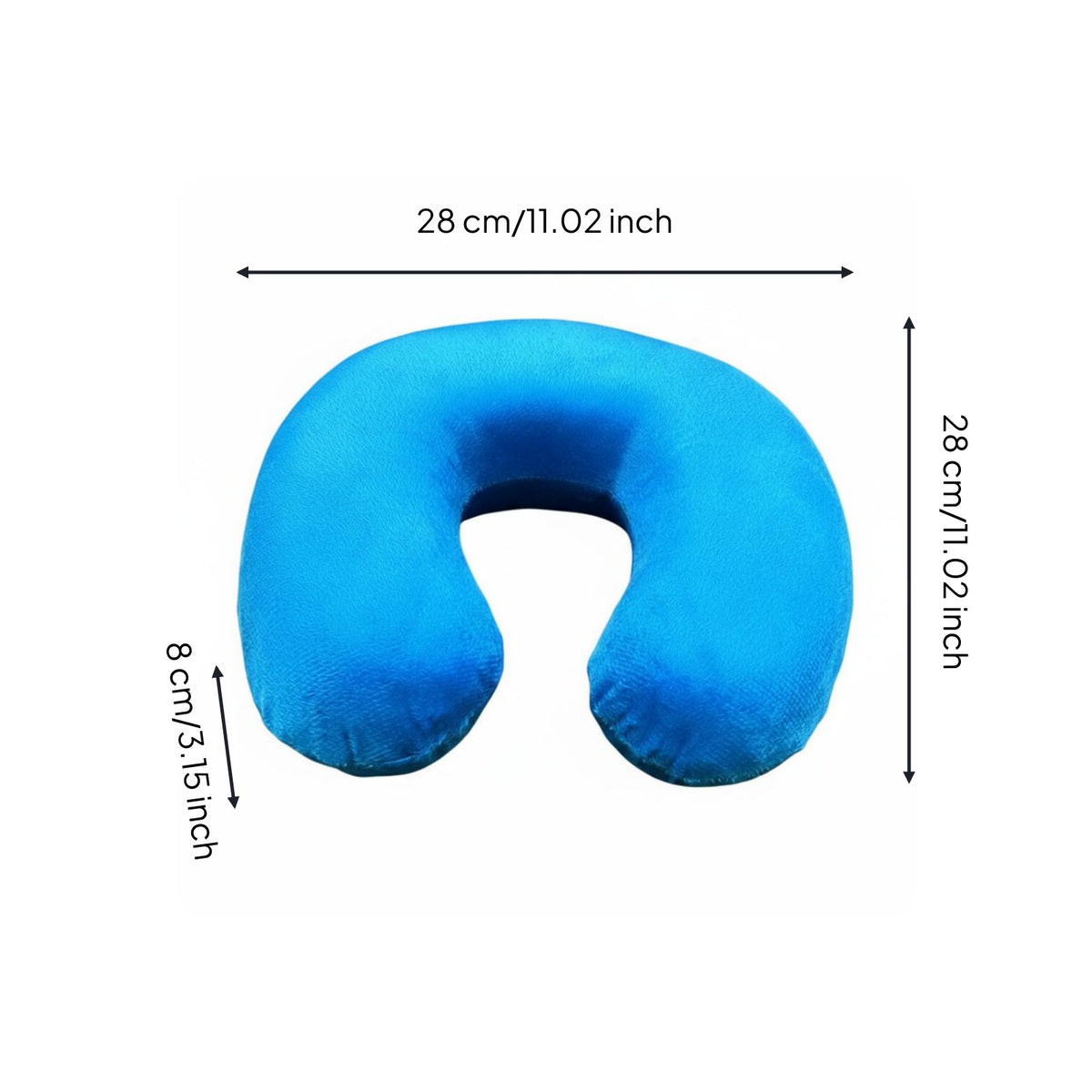 Pressure Relief U-Shaped Face Pillow Memory Foam Beauty Bed Face Cradle Breathable for Spa Professionals, Estheticians, Home