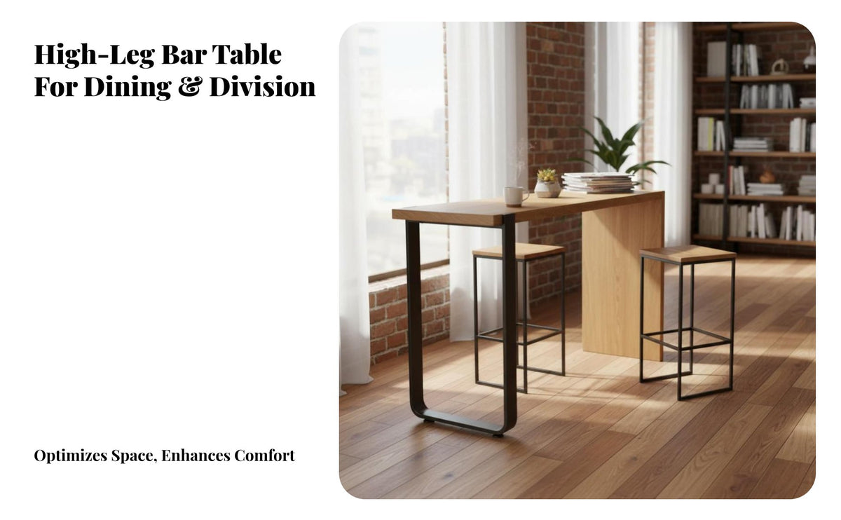 3 Pieces Vintage Design mechanical Bar Table with 2 Stools Built-in Footrest Household Furniture Sturdy Construction for Cafe Owners, Apartment Dwellers, Small Spaces, Living Room, Balcony, Kitchen