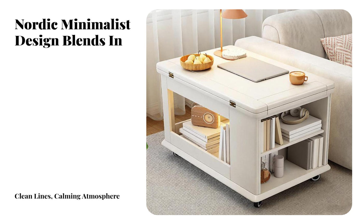 Space-Saving Foldable &coffee Trolley Multi-Functional Serving &coffee caddy adaptable Design Household Furniture dual-level Shelves for Apartment Dwellers, Hosts, catering Professionals, Living Room, Small areas, Balcony, Bedroom