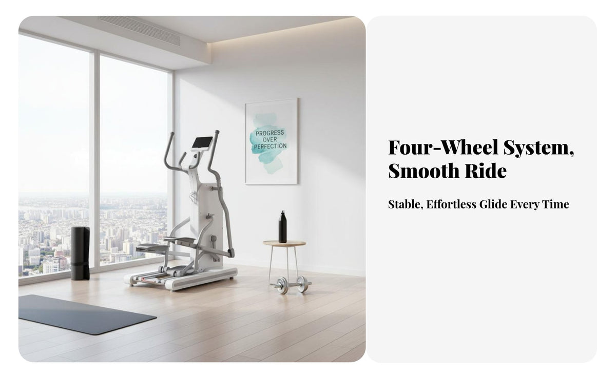 Home Elliptical Machine Full Body Workout Quiet Cross Space Saving Design Standing Elliptical