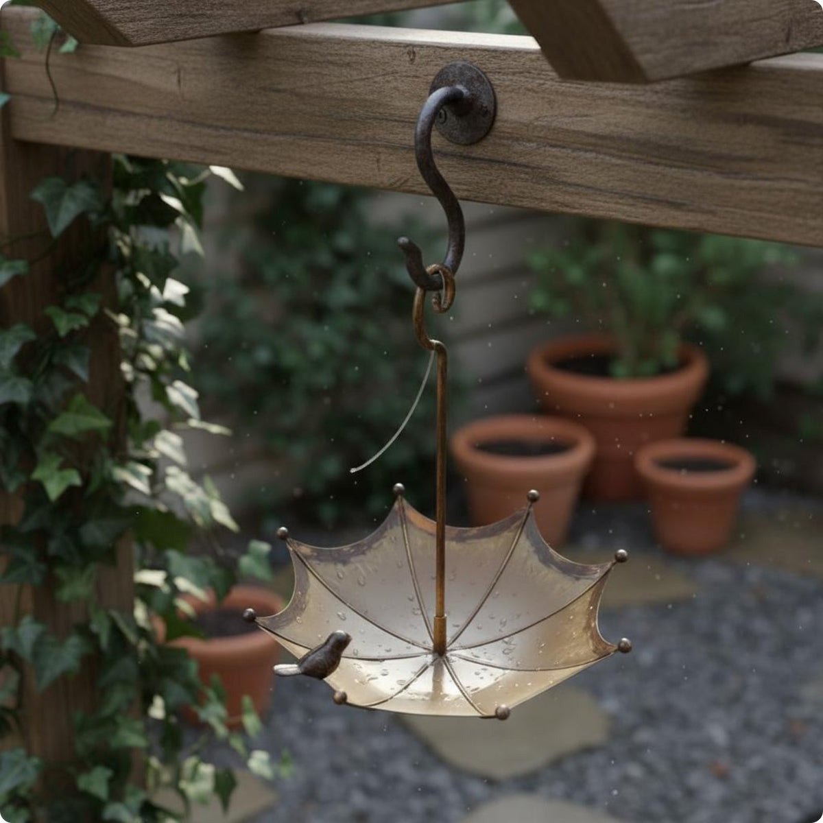 Umbrella Bird Feeder 3 in 1 Outdoor Decor Easy to Refill for Yard