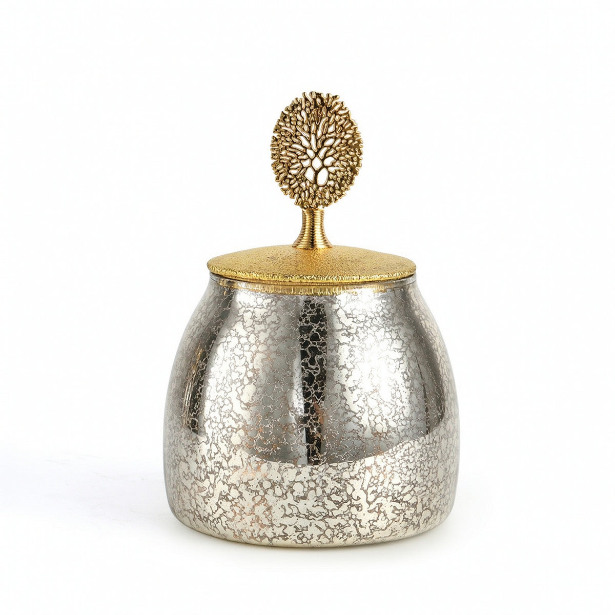 Storage Jar with Tree Finial Subtle for Living Room, Collectors
