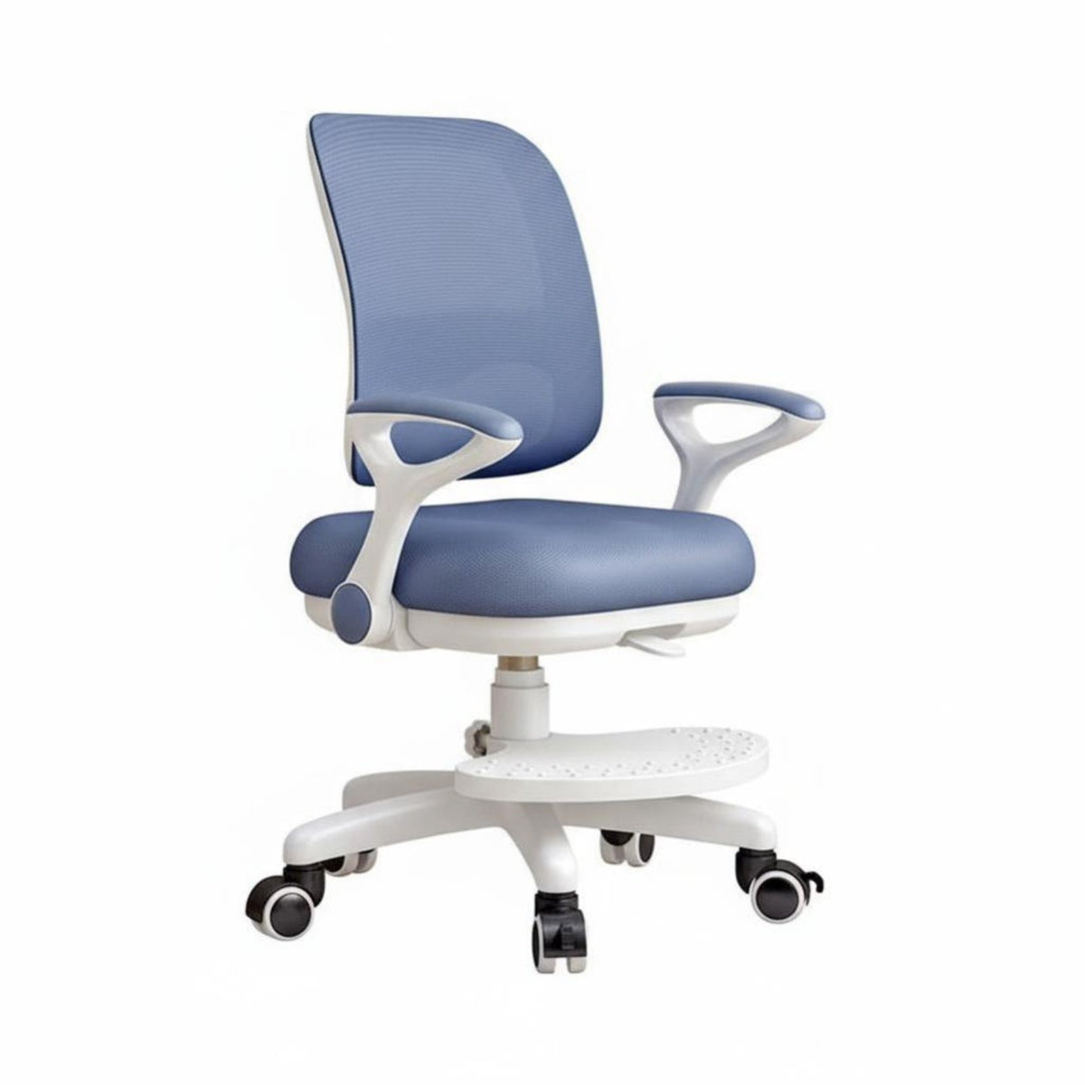 kids' Rolling Desk Chair Support Ergonomic Seat 360-Degree rotate Integrated Footrest for Students, Parents, perusing