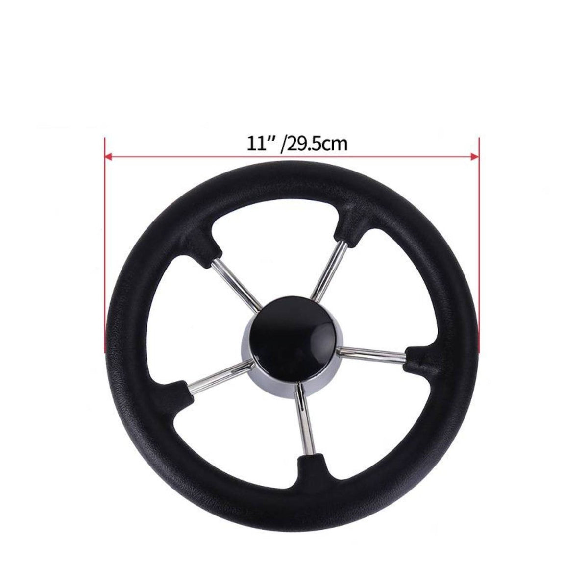 Stainless Steel Boat Steering Wheel Easy to Clean Watercraft Part Quick Install