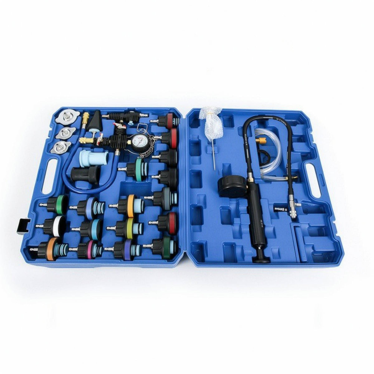 Allall-Purpose Cooling System Pressure Tester Kit Universal Cooling System Pressure Test Kit Easy to Use Water Tank Leak Tester Long-Lasting for Auto Repair Shops, Garages