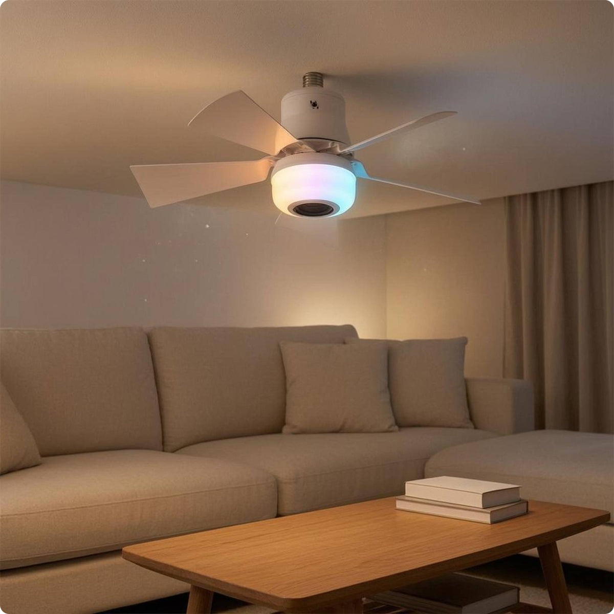 RGB Ceiling Fan Light Brightness Adjustable Home Device Timing