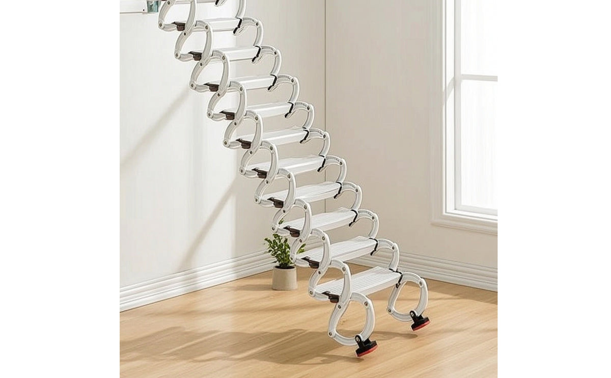 Retractable Attic Ladder Folding Attic Ladder Space-Saving for Homeowners, Loft, Mezzanine
