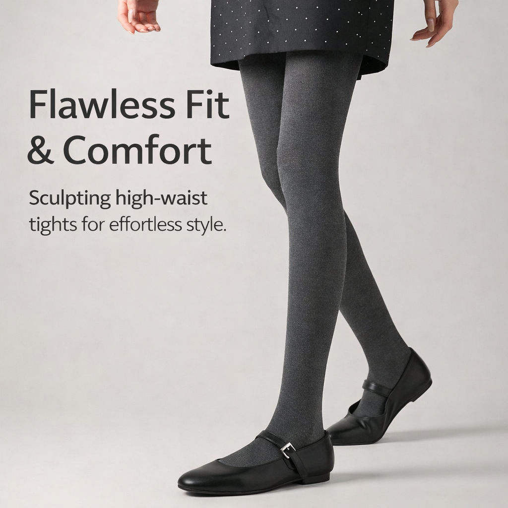 Thermal Leggings Women with Fleece Lined High Waist for Winter, Thick Insulated Tights for Autumn and Cold Weather, Breathable Viscose Blend