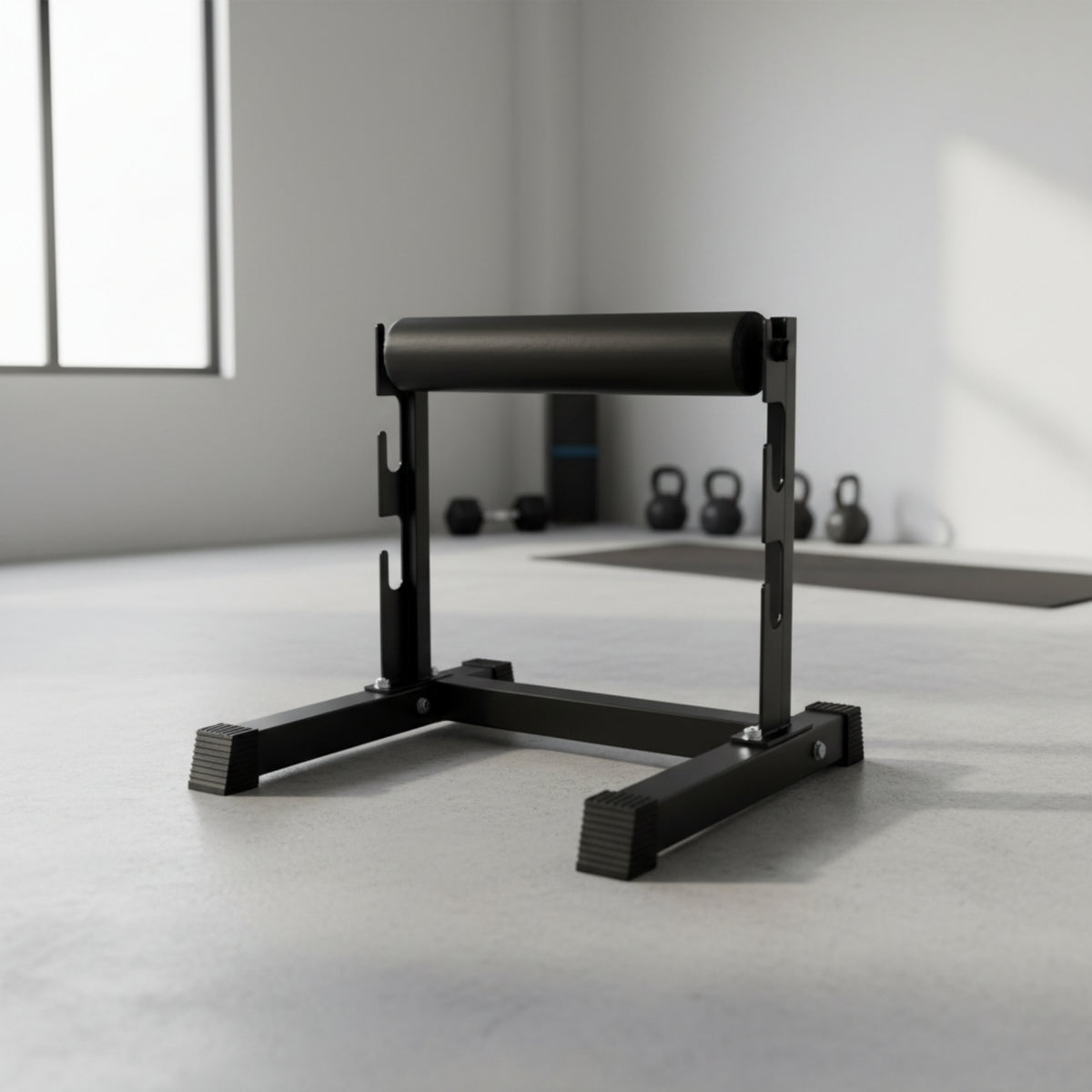 Bulgarian Split Squat Stand Adjustable Split Squat Rack with Roller Padded Fitness Equipment for Athletes, Home Gym, Strength Training