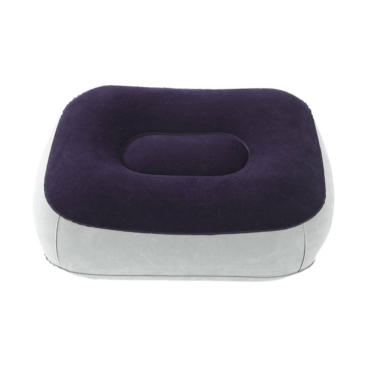 Portable Inflatable Footrest Lightweight Footrest with Flocked Top Skin-Friendly Inflatable Travel Pillow Space-Saving for Travelers