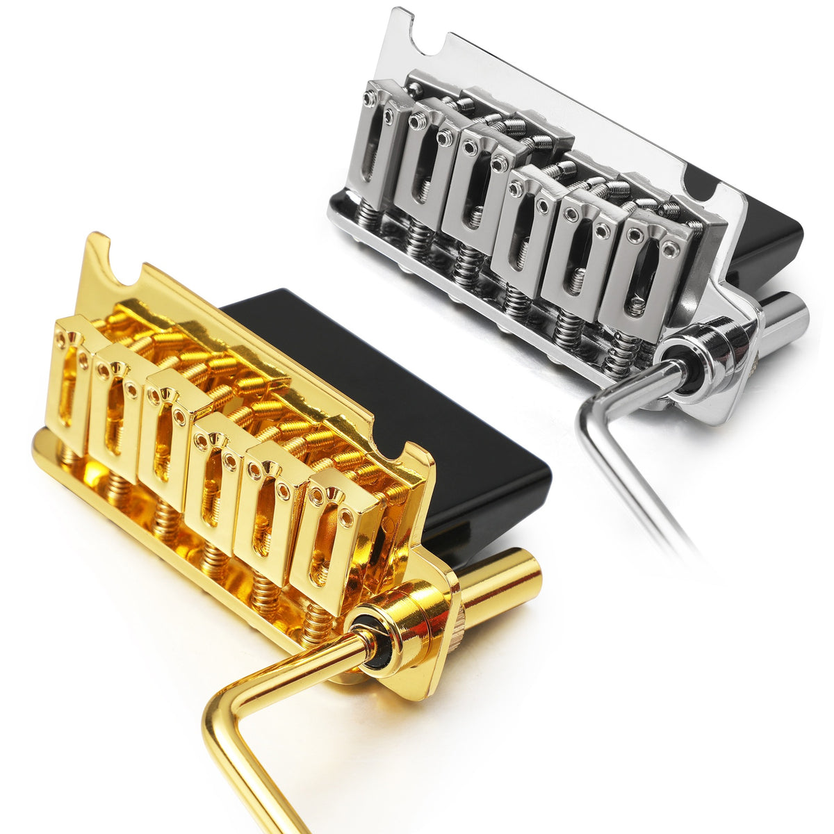 10.5mm Electric Guitar ST Single Tremolo Bridge, 2-Point Tremolo Bridge with Tailpiece
