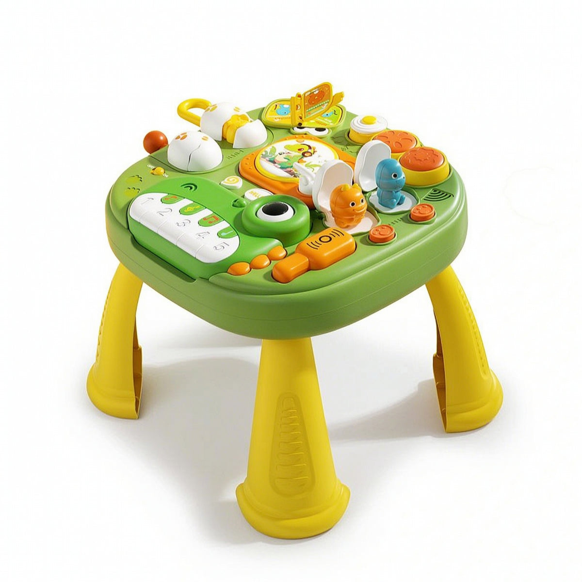 Educational Dinosaur Activity Table Interactive Toy Table with Piano Multi-Functional Child-Centered for Toddlers