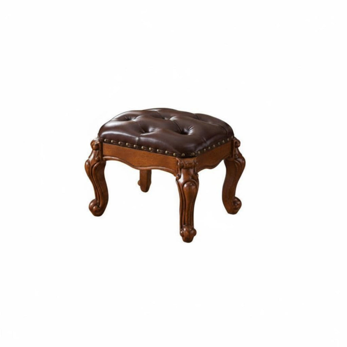 Upholstered Vanity Stool Multi-Purpose Ottoman Vintage Design for Children