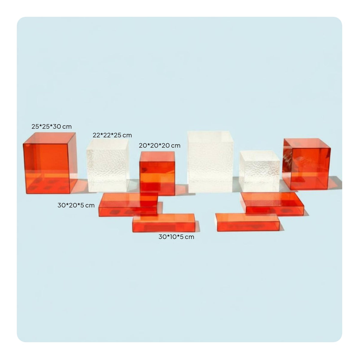 Acrylic Dessert Display Set Multi-Functional Tiered Buffet Display Stand