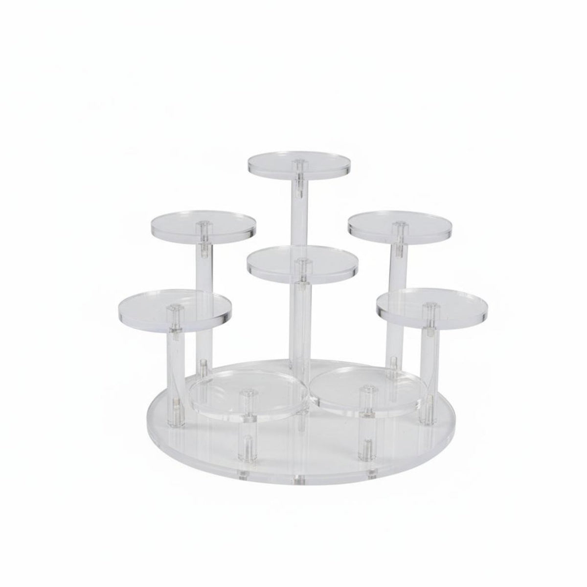 Space Saving Multi-Tier Display Stand Long-Lasting Acrylic Display Riser Reusable for Collectors, Countertop