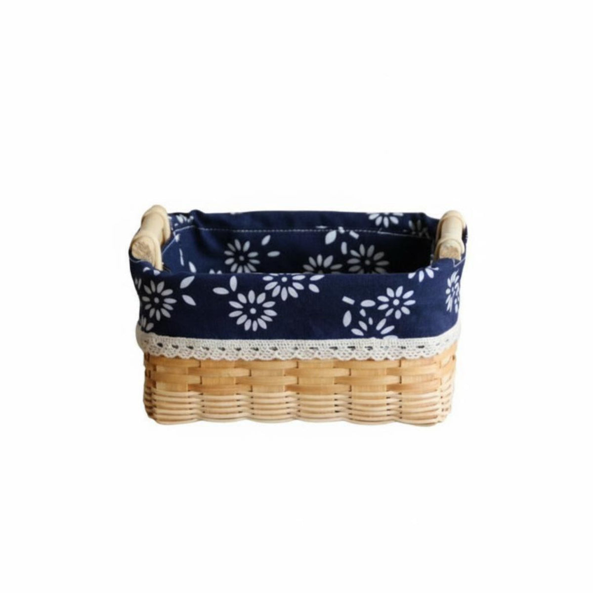 Woven Basket with Liner Handwoven Household Storage Decorative for Office, Women