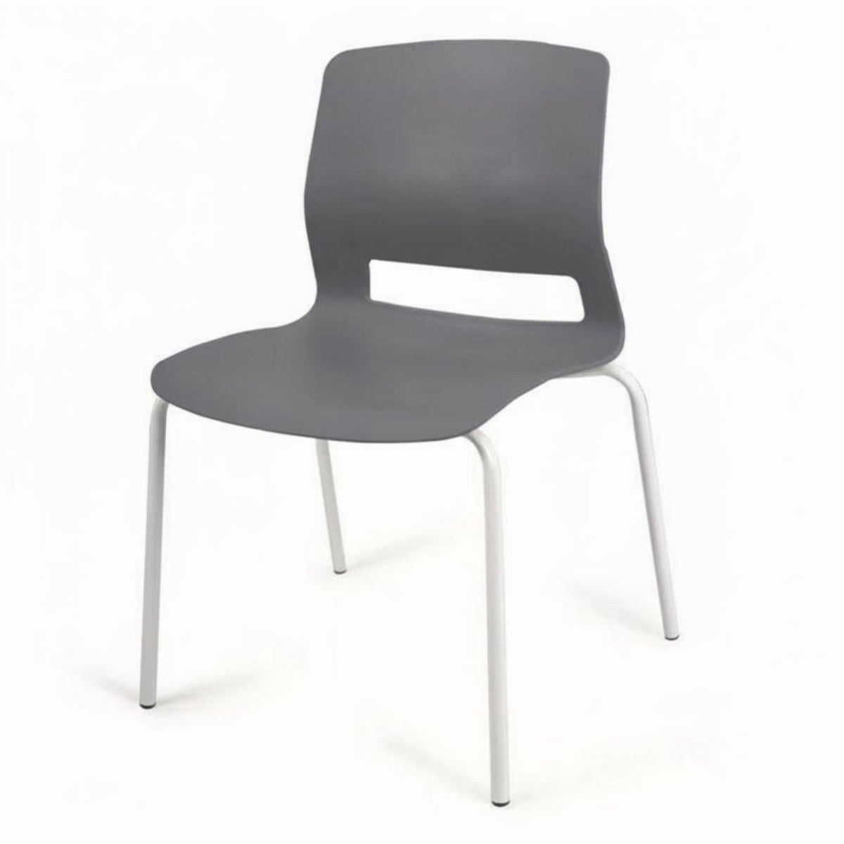 Minimalist Design Molded Shell Chair with Cutout Ergonomic Backrest Seating Furniture Easy to Clean Multi-Purpose for Homeowners, Office Workers, Event Planners, Dining Room, Cafeteria, Waiting Area