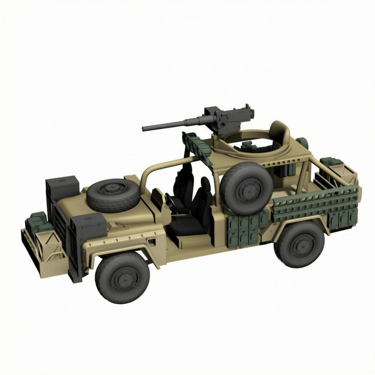 Reconnaissance Vehicle Model Roll Cage Vehicle Model Uncovered Cabin Display Base for Collectors