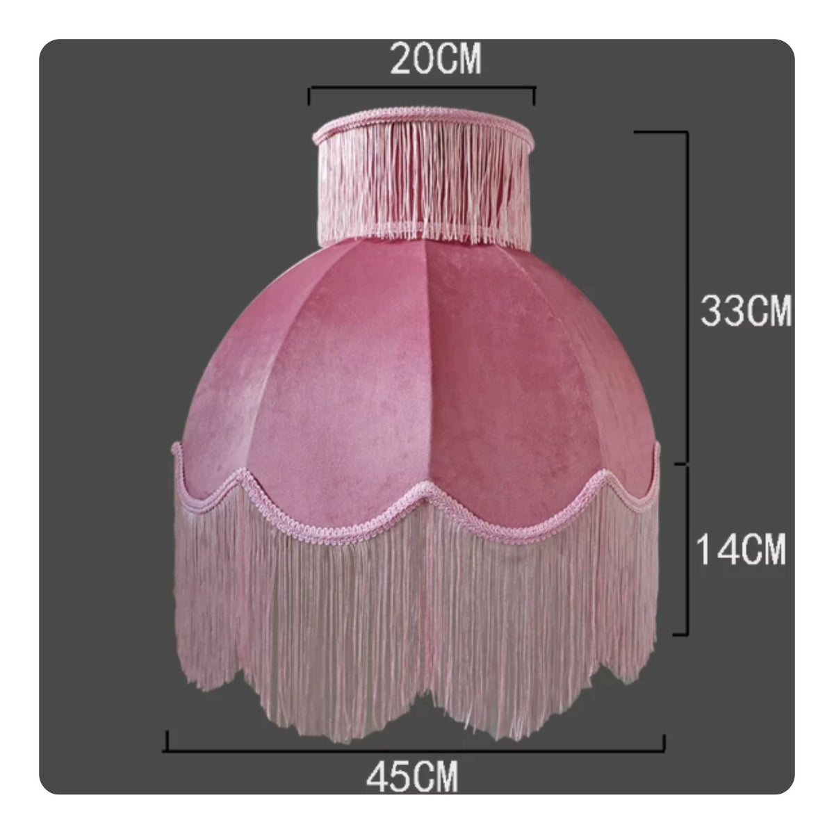 Pink Fringe Lampshade Artisanal Tassel Lamp Shade Soft Light for Wedding Decor