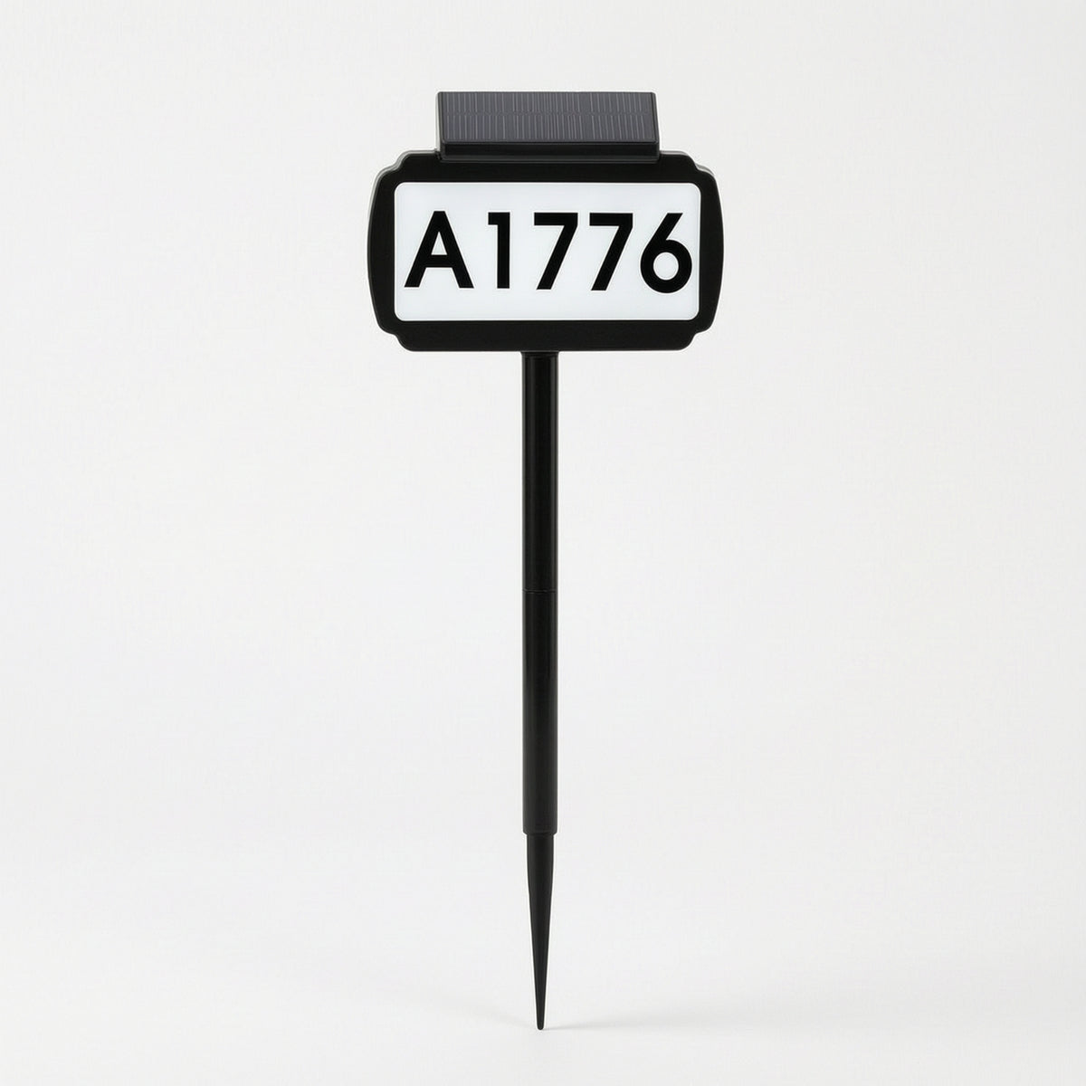 LED Illuminated Solar Address Sign with Stake Ground-Mount Solar House Number Sign Outdoor Slim for Homeowners, Delivery Drivers, Yard, Driveway, Garden, Mailbox Area