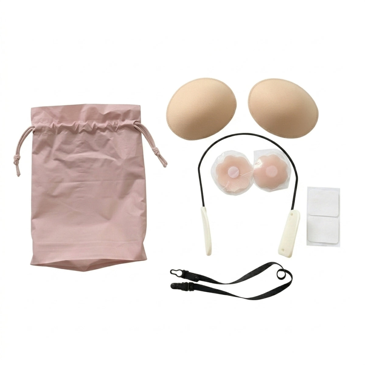 Adjustable Frontless Bra Secure Bra with Silicone Nipple Covers Reusable Underwear Supportive for Wedding