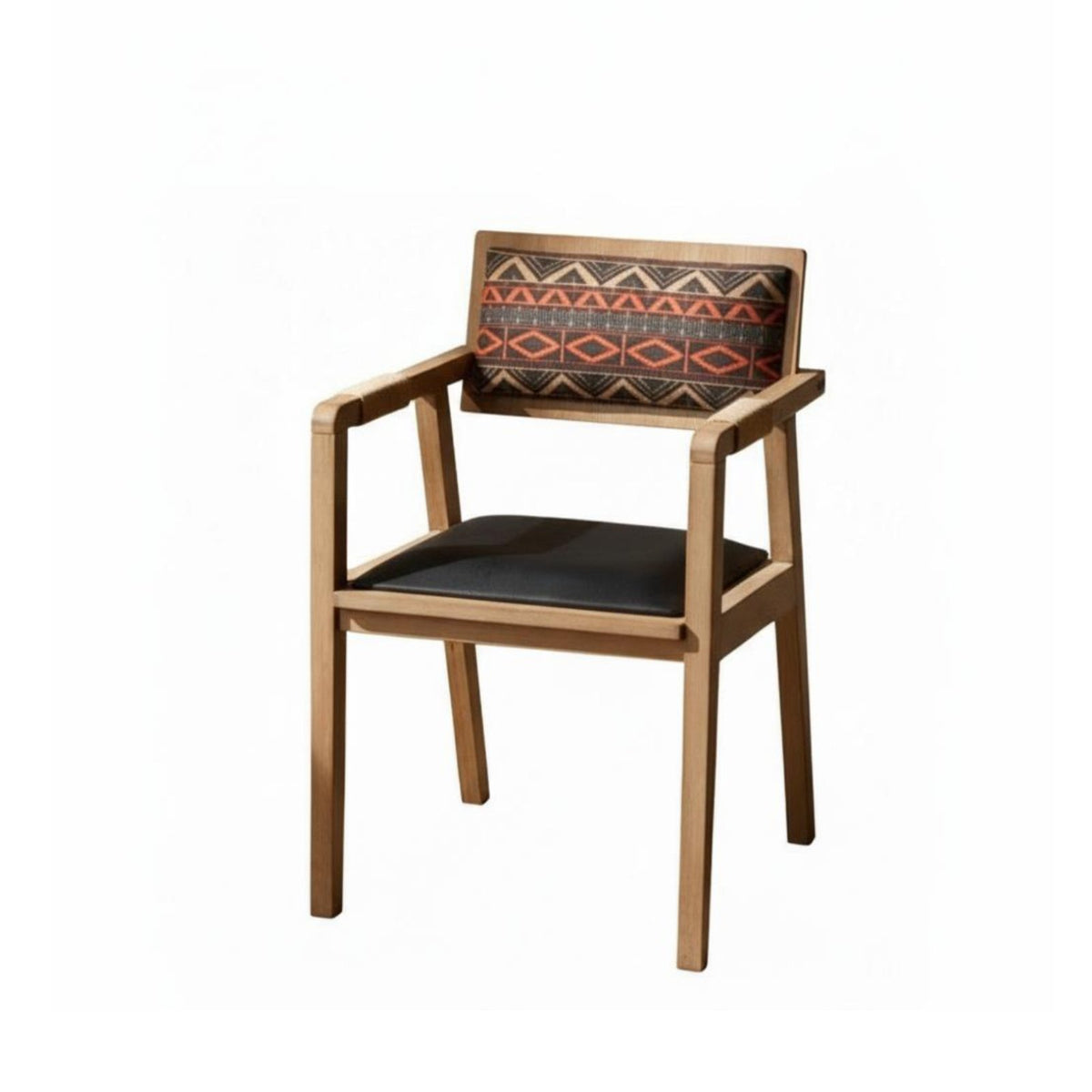 Upholstered Vrear Chair Retro design Dining Seat sturdy Wood Legs for Cafe Owners