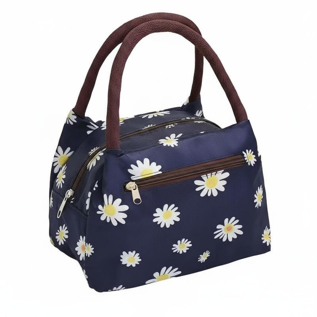 Floral Pattern Tote Lightweight Floral Print fastenered Pouch Reusable for outsideing
