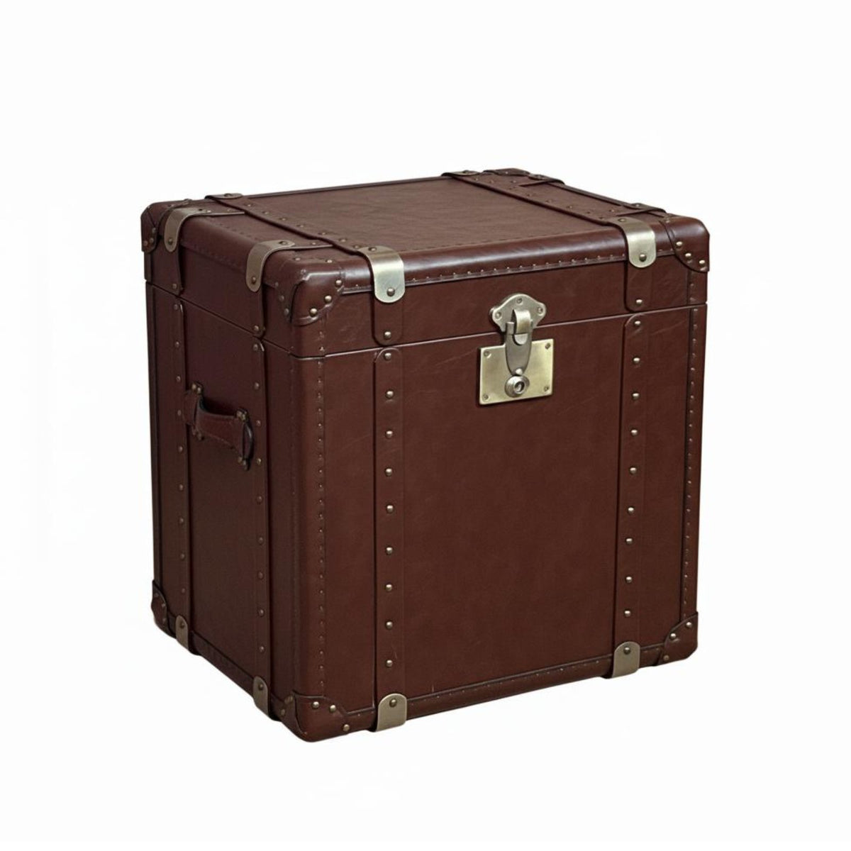 Vintage Suitcase Nightstand Retro Design Decorative raiseTop Trunk for Entryway