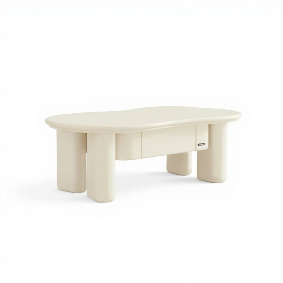puffShaped Low Table Round border Design Curvy Table with Sphere Legs for Office
