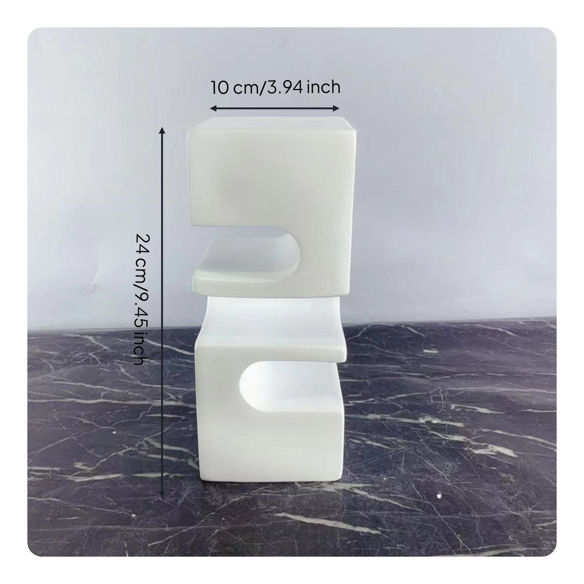 Abstract Resin Figurine Nordic Design C-Shaped Cutout Statue Creative Design House Decoration for Model Home