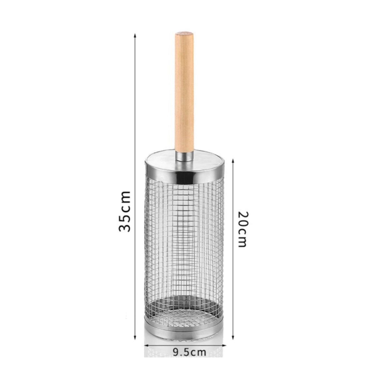 Cylindrical Barbecue Basket Easy to Clean Rolling Grill Basket Large Capacity