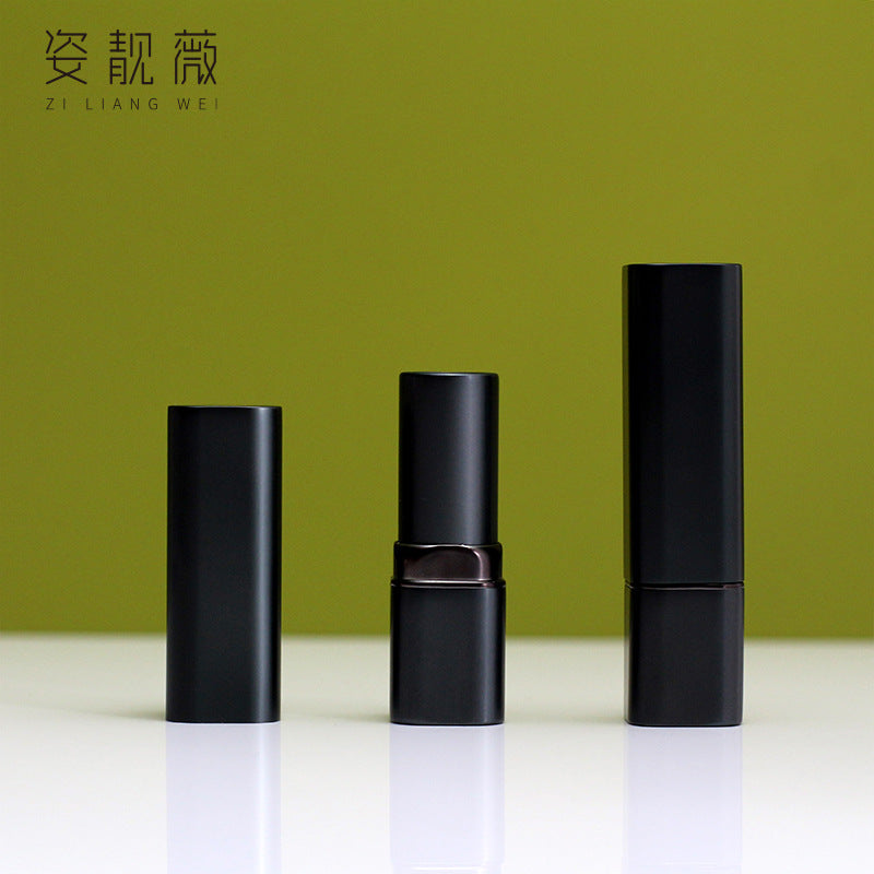 DIY Square Metal Aluminum Black Gray Men's Lipstick Mold 12.1mm Silicone