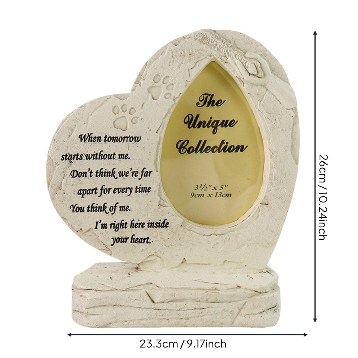 Pet Grave Marker Frame Outdoor Use Pet Memorial Stone Weather-Resistant for Yard