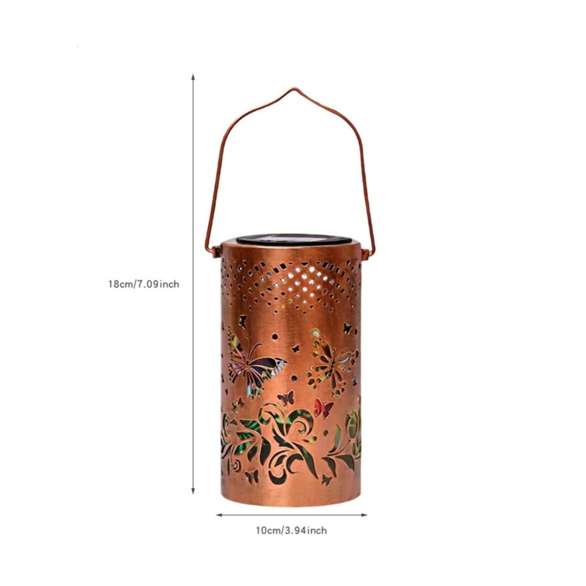 Solar Moth Lantern Metal Moth Solar Lantern Weather-Resistant