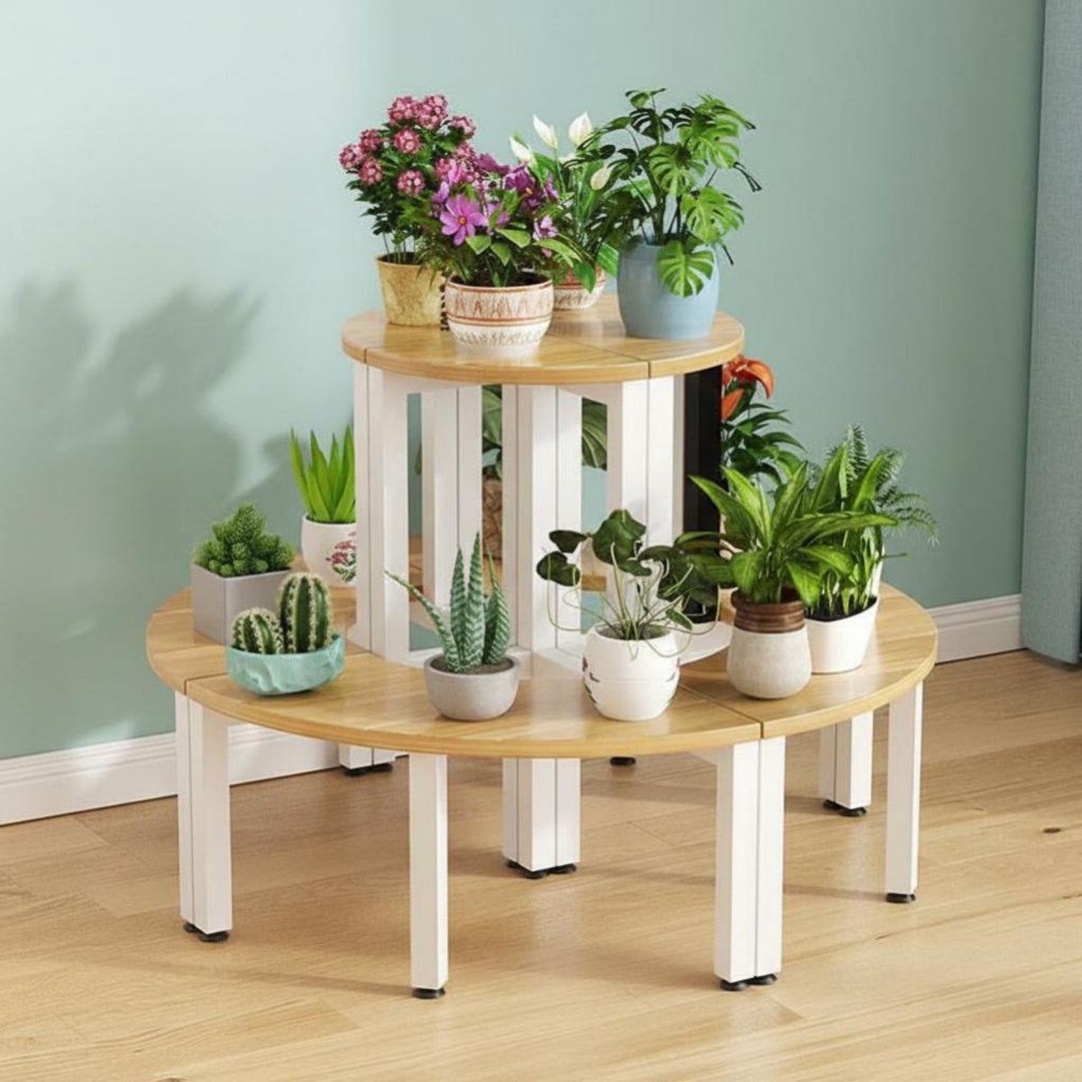 4tiered Corner Plant Stand Indoor & Outdoor Use Pot Holder Floor-Standing