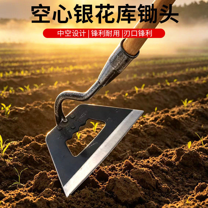 Manganese Steel Hollow Hoe for Weeding and Gardening