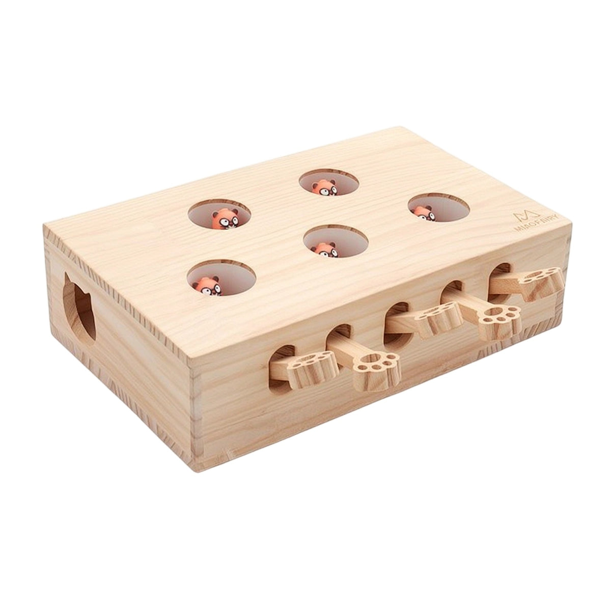 Interactive Wooden Cat Puzzle Toy Cat Puzzle Box Indoor for Kittens, Living Room