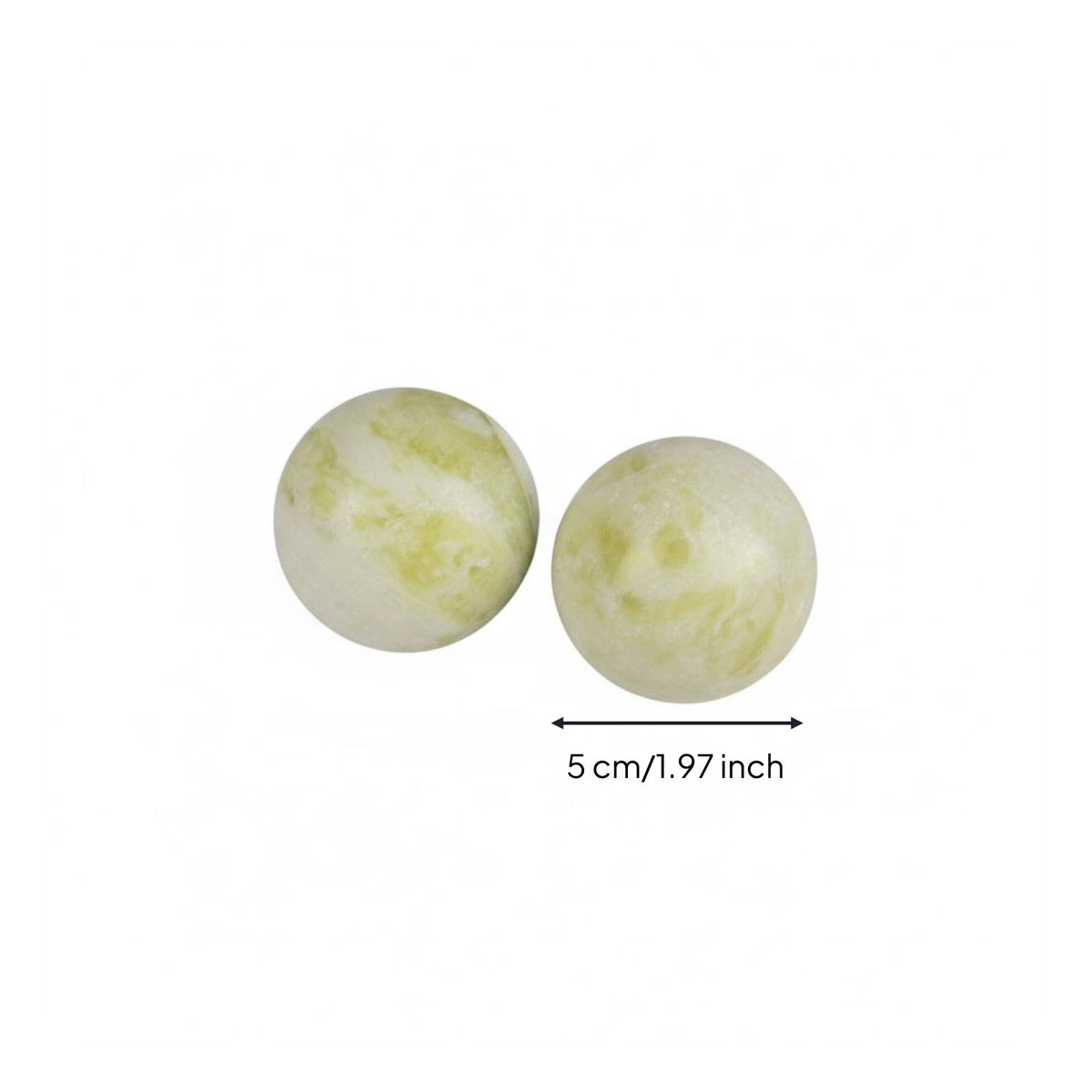 Improves Dexterity Jade Fitness Handball Polished Surface Chinese Health Ball Decorative for Seniors, Elderly, Office
