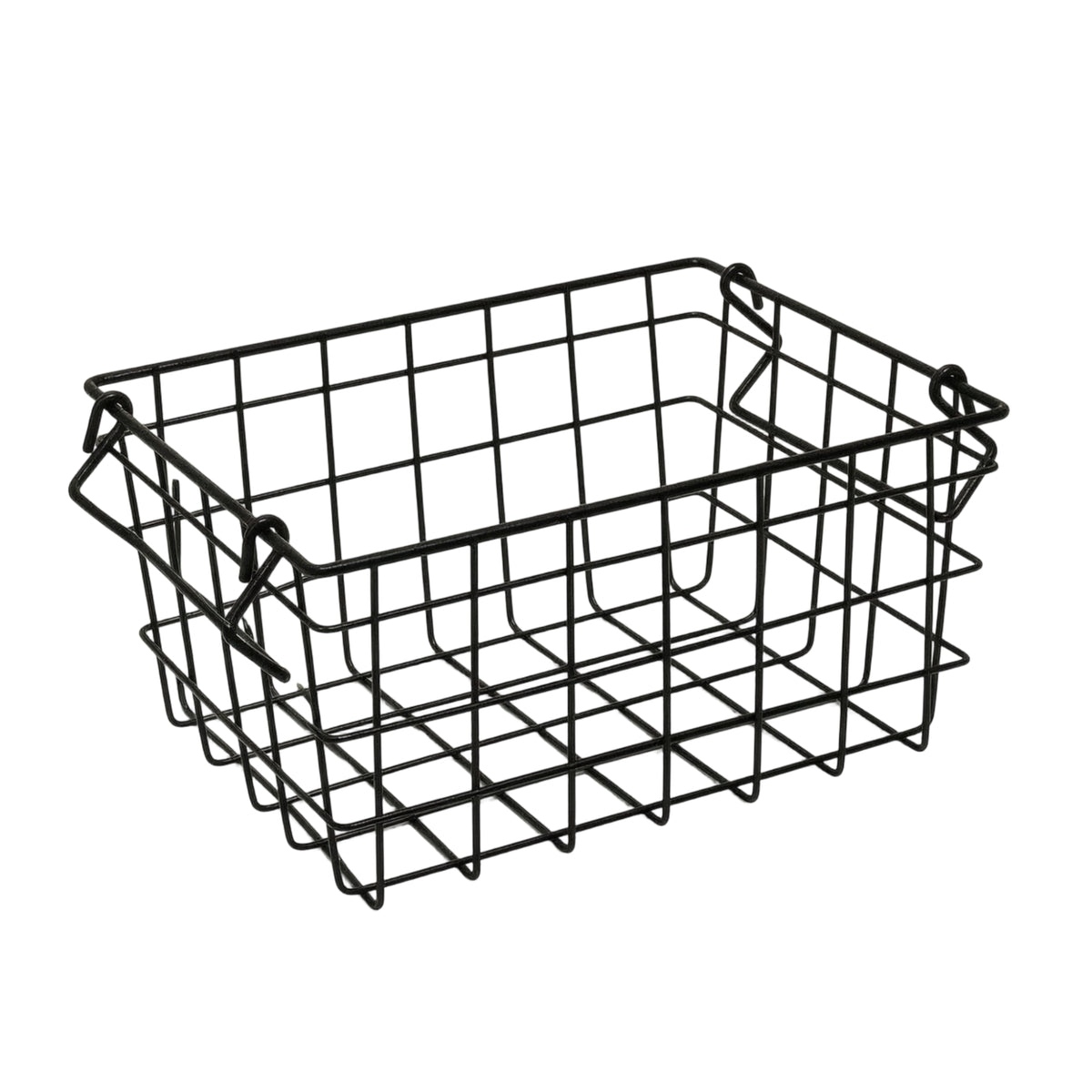 Wire Basket with Handles Long-Lasting Bin Ventilated for Closet