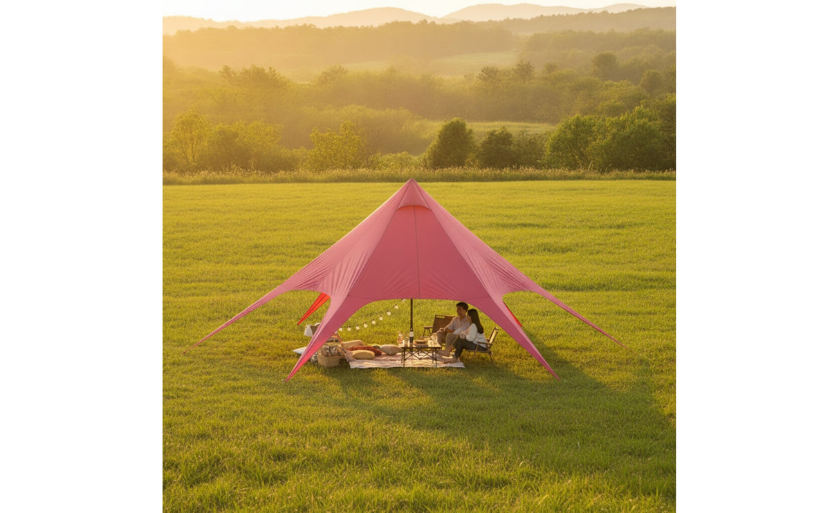 Waterproof Star Shade Tent Large Peaked Canopy Tent Heavy Duty Canopy with Carry Case Spacious for Event Planners