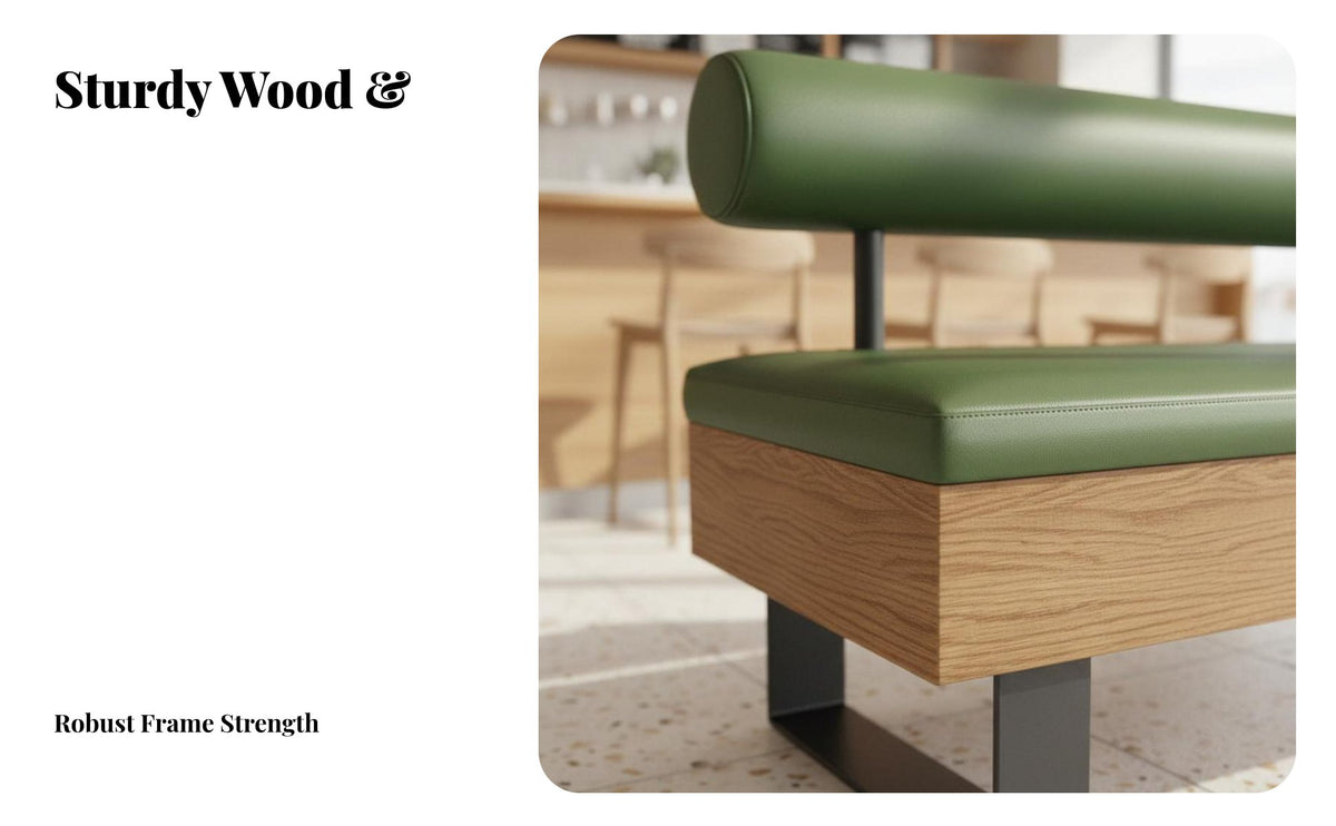 Modular Combination Upholstered Banquette and Chair Set Modern Design Cafe Furniture Restaurant Seating for Bar Owners, Interior Designers, Coffee Shop, Lounge Area