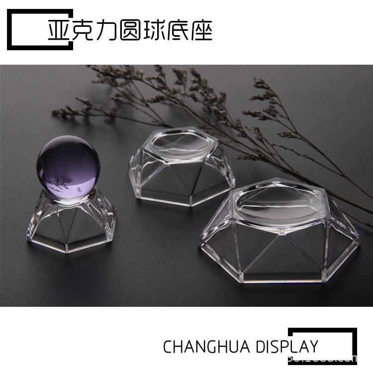 Acrylic Crystal Ball Display Stand Sphere Holder for Feng Shui Ornaments