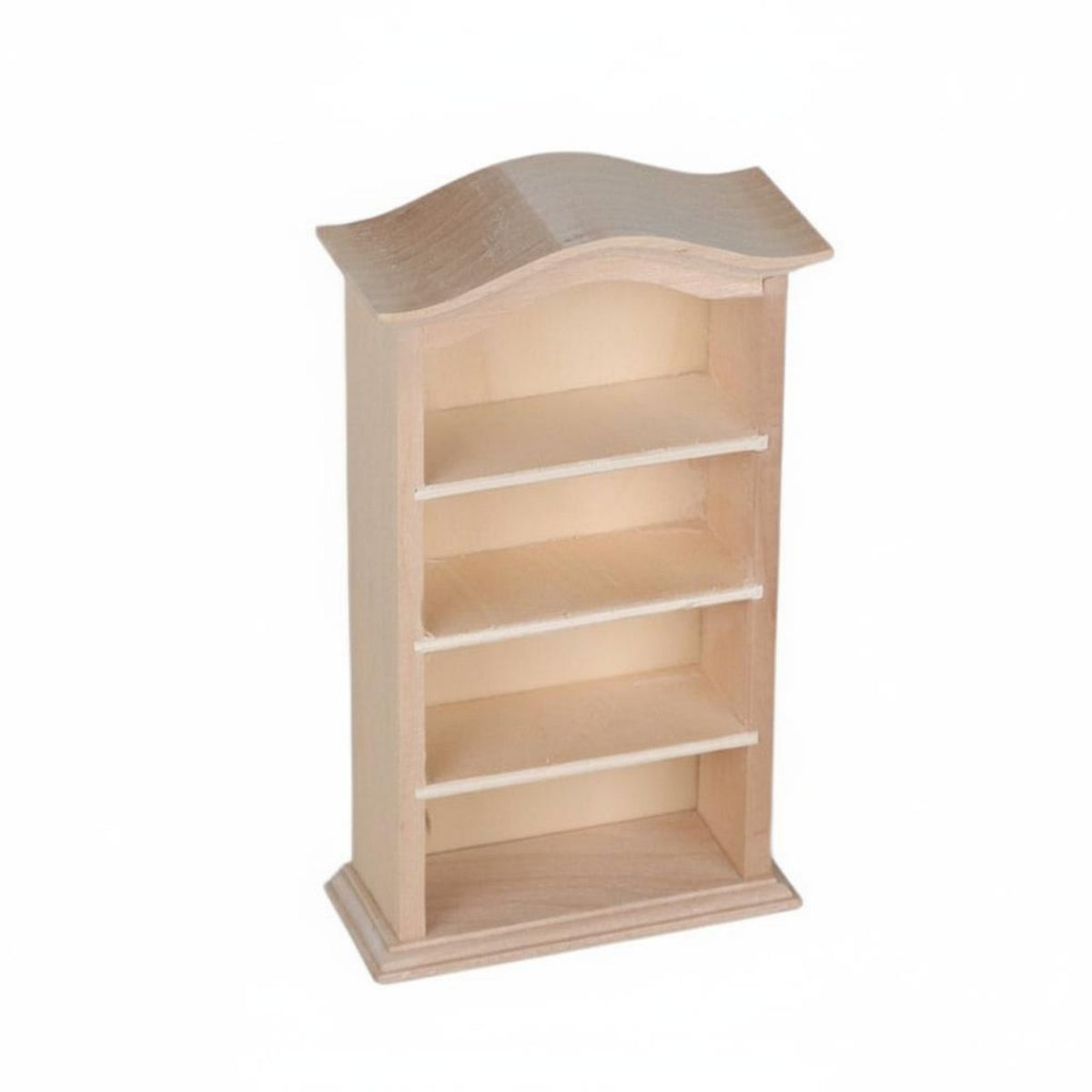 Dollhouse Bookcase Cabinet and Miniature Arched Cabinet Educational Play Arched Top Bookshelf