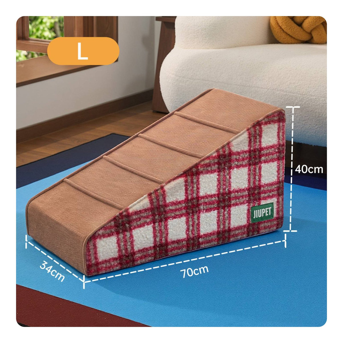 Dog Stairs Removable Cover Pet Stairs Non-Slip for Bed, Small Dogs