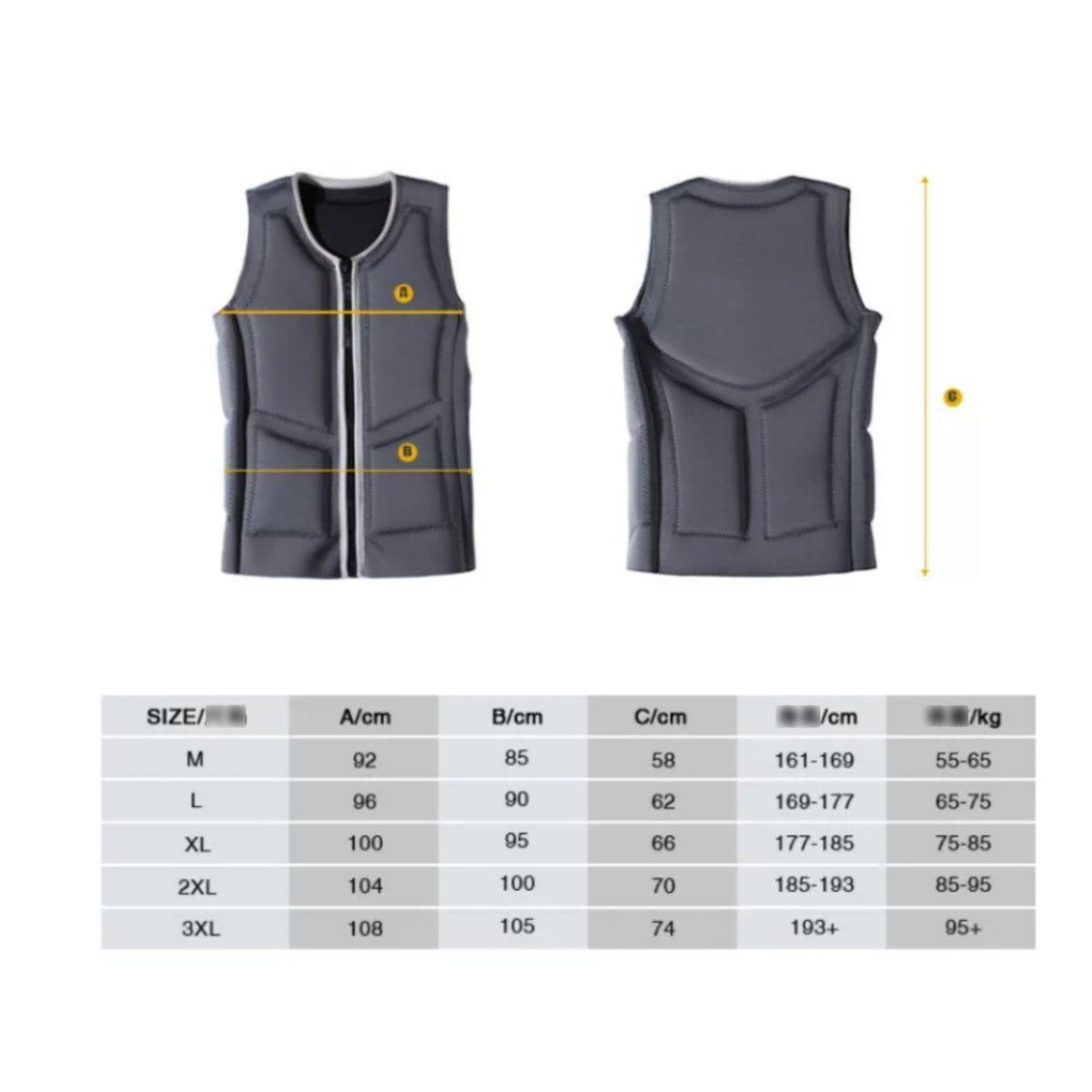 Anti-Collision Buoyancy Vest Multi-Sport Use Water Sports Safety Vest