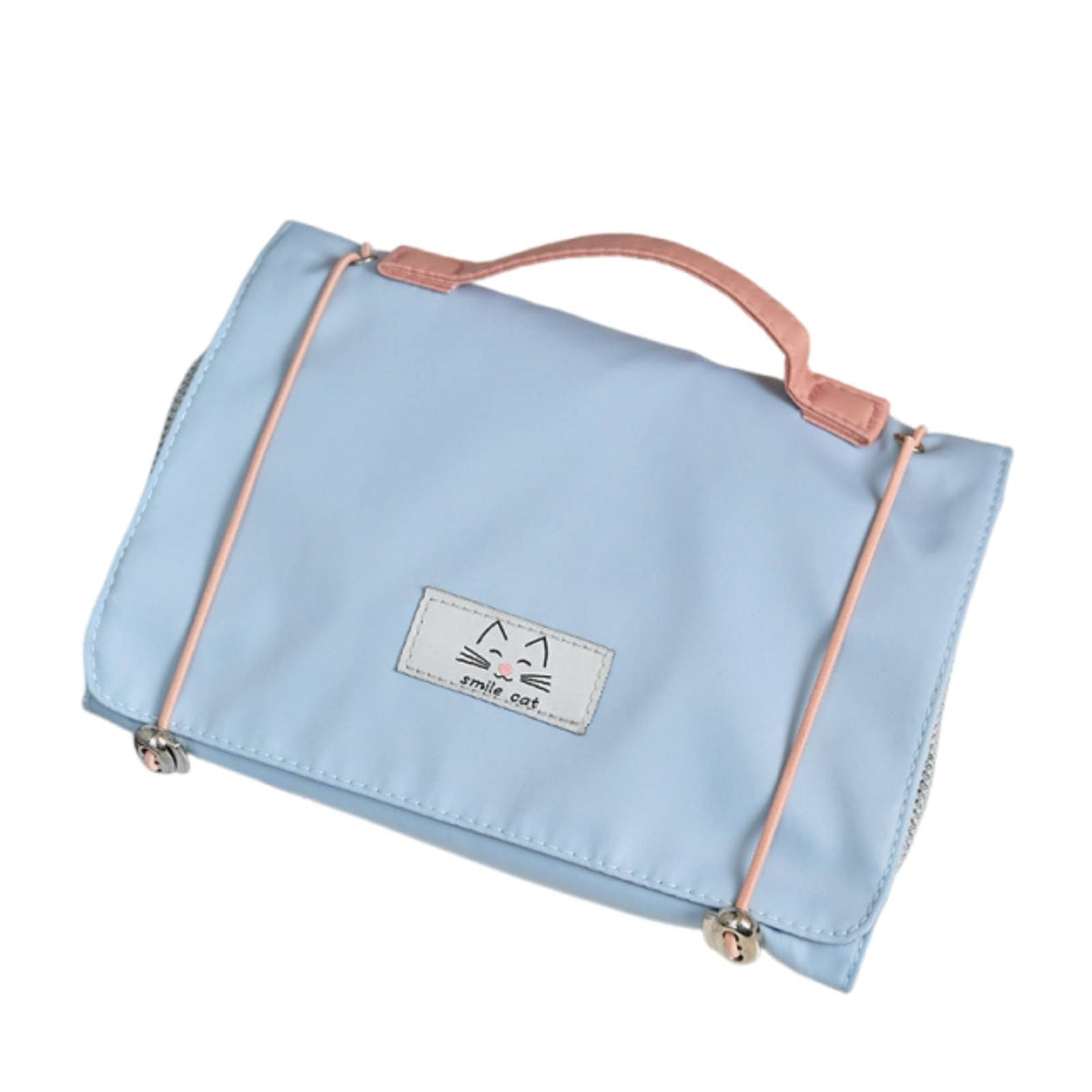 Foldable Makeup Bag with Brush Holders Portable Makeup Brush Travel Case Lightweight Cosmetic Bag Small for Commuting